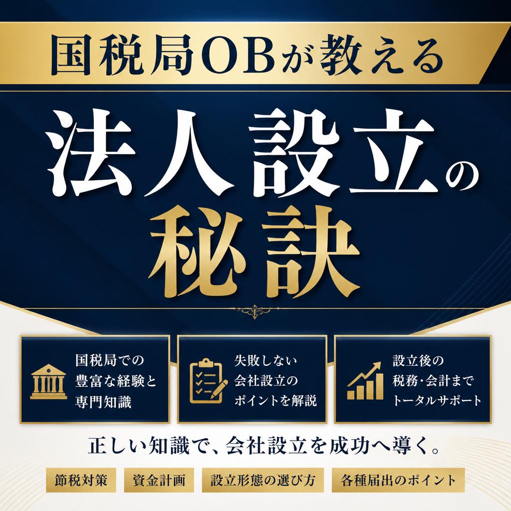 国税局OBが教える法人設立の秘訣